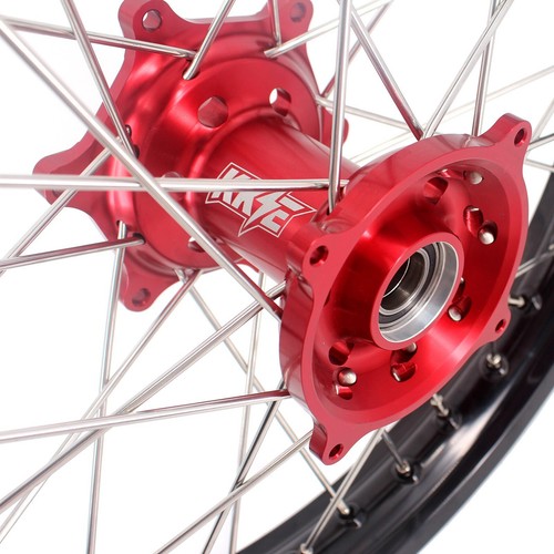 KKE 21/19 Rims Wheels for CRF250R 2004-2013 CRF450R CR125R 2002-2003 CR250R Red - Bild 9 von 13
