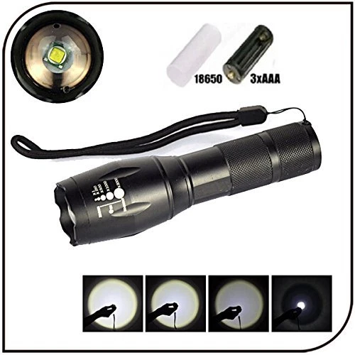 2 Linternas US Captain Gadget 1600 Lúmenes #1 Cree Zoom Taclight + 6 AAA Foto 4 de 4