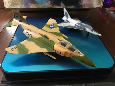 Lot of 2 USS Midway Navy Jet 7  & Mirage 2000 Jet Diecast Plane 4 