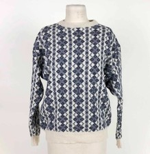 Hunter Sweater Mens Medium Wool Jumper Fair Isle Nordic Winter Sports Vintage