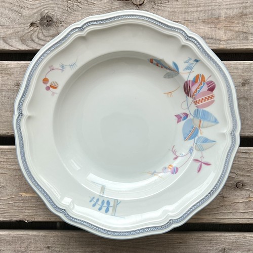 XL SET 12 VTG ROSENTHAL Soup Bowls ABSTRACT FLORAL PINK & BLUE Chippendale R698 - Picture 3 of 12