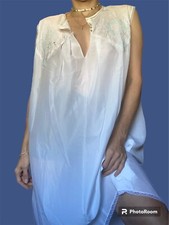 Vintage Fairytale Nightgown White Lace Mid Length MCM Sm/ Med Cottagecore
