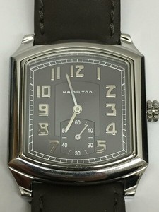 Hamilton 061132 Small Second Black Square Dial Men S Watch Quartz Excellent Ebay