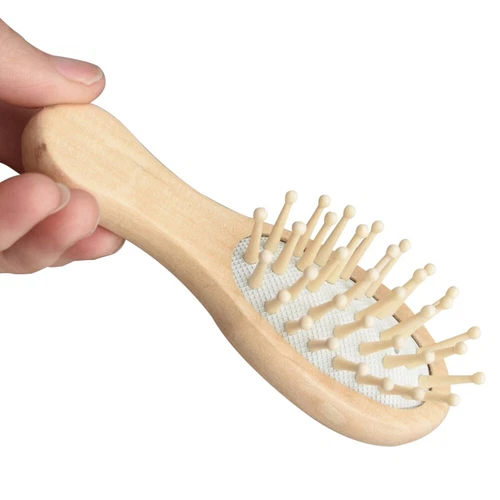Cepillo de viaje de bambú natural cepillo para peinar peine pequeño portátil - Imagen 7 de 11