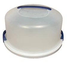 Sterilite Cake Server- Holds 12” Round Cake Carrier w/Lid Cover & Blue Handles🎂