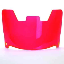 CLEAR RED Full Size Football Helmet Visor, Eye Shield With Quick Clips