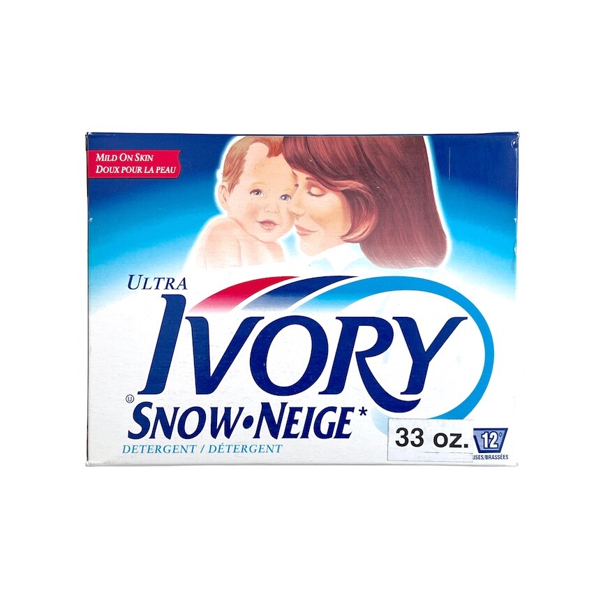 2 Ultra Ivory Snow Powder Laundry Detergent 33 oz Each Vintage Sealed