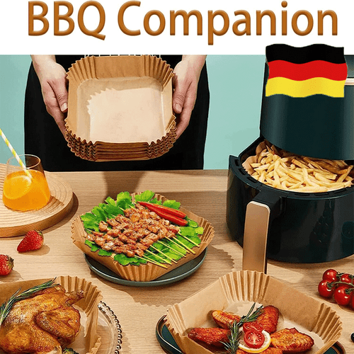 200x Backpapier 20cm Für Friteuse Heißluftfritteuse Grill Backofen Air fryer - Bild 7 von 13