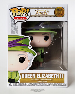 Funko Pop! Royals Queen Elizabeth II - Green Dress - #01 - Mint!