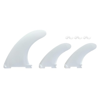 3 White Detachable Paddleboard Fins Inflatable SUP Stand Up Paddle Board Acce...