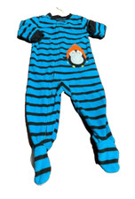 Winter Penguin Print PJ Carters Footed Fleece Pajama Infant Sz 12 Mo