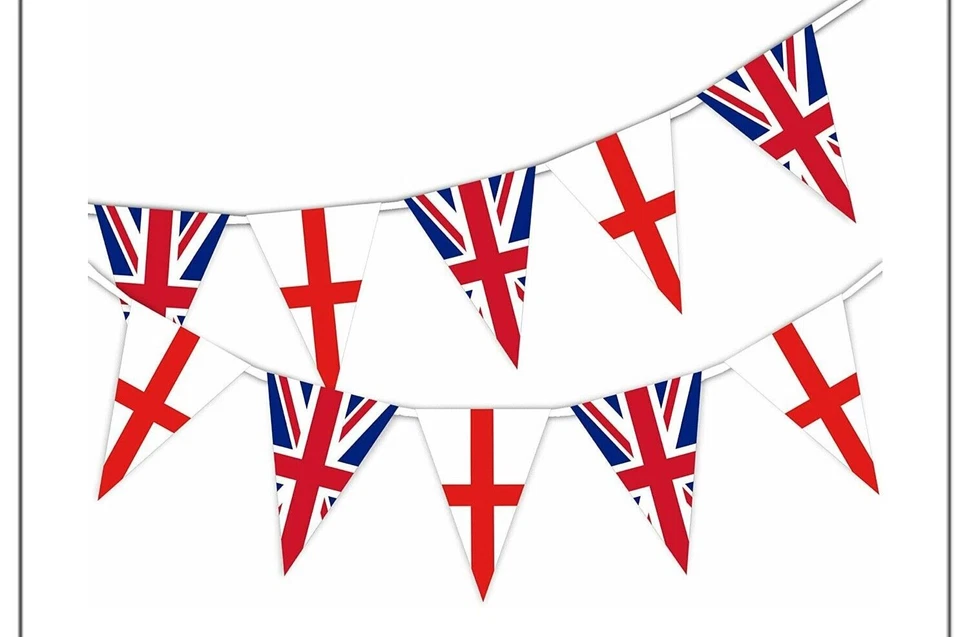 🇬🇧 Bulk Buy 20 x 33ft Union Jack & England Flag Bunting 🎖 Triangle Outdoor - Image 2 of 4