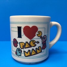 VINTAGE PAC-MAN CERAMIC MUG CUP ATARI PACMAN ~ MADE in ENGLAND