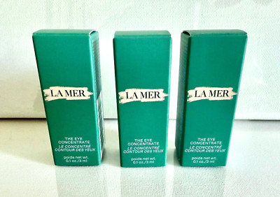 3 x La Mer The Eye Concentrate 0.1oz / 3ml Authentic Fresh Travel Size New