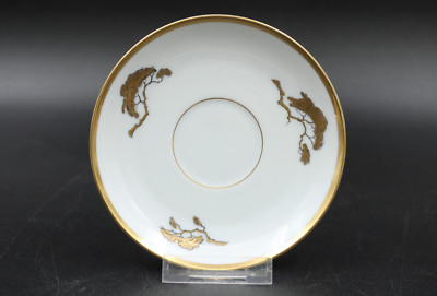 Schönwald Untertasse UT asiatisches Motiv Geisha Goldrand Porzellan Ø 14 cm