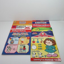 Lot of 7 Grade 1 Math Spelling Phonics Paperback Workbooks