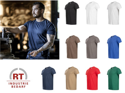 5er Set T-Shirt MotionTexLight Rundhalsshirt Gr XS - 6XL Kurzarm Arbeitsshirts