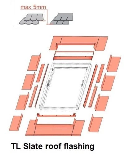 Optilight TLP Centre Pivot PVC Roof Windows Flashing White PVC 114cm x 118 cm