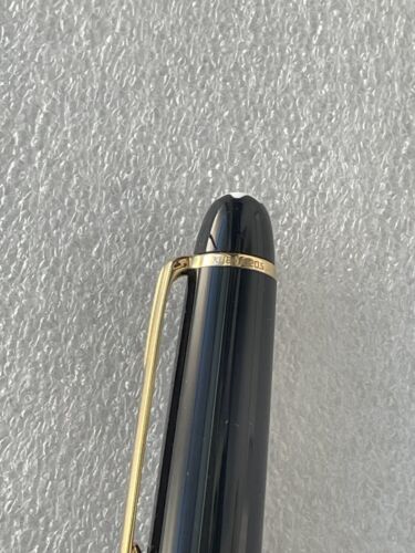 Montblanc Black Meisterstuck 145 Chopin Fountain Pen (Pix) 14K Nib, Gold Trim - Picture 4 of 11