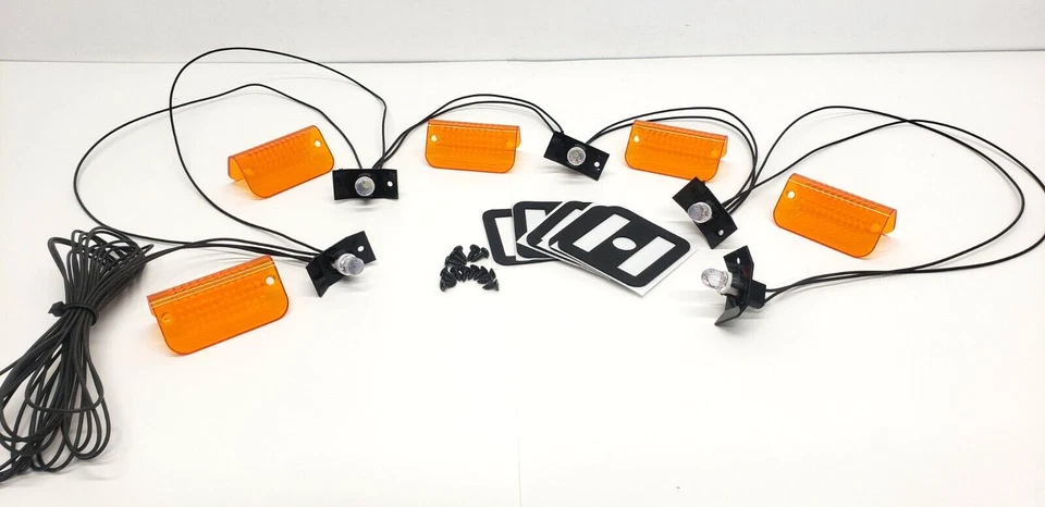 Kit de lentes/juntas y arnés de cableado LED Amber Lund Visor Cab Moon Sun Lens Foto 4 de 4