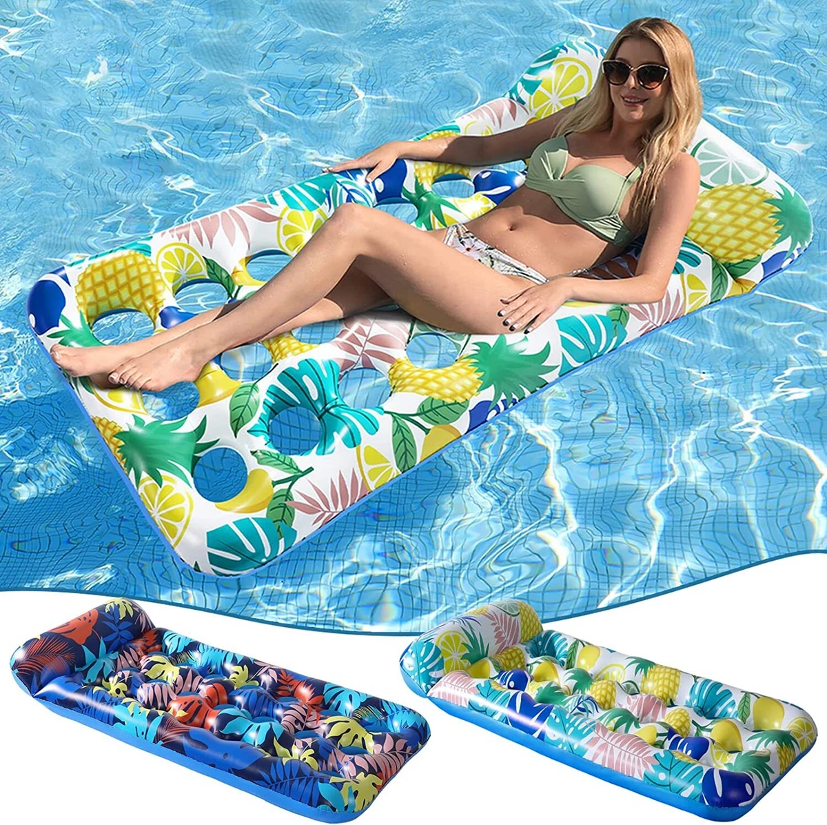 Pool Floats Raft - 2 Pack Oversized Pool Floats Lounge Adult Size