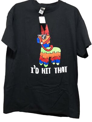 Id Hit That Pinata Taco Bus Cinco de Mayo Fiesta Unisex T-Shirt Black LARGE