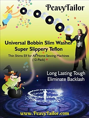 Lavadora de bobina resbaladiza PeavyTailor 12 piezas para todas las máquinas de coser. ¡Evita la reacción violenta! Foto 2 de 4