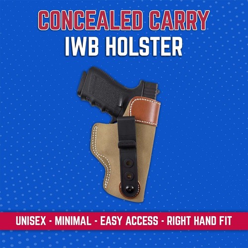 Lightweight Sof-Tuck Leather Holster for GLOCK & Taurus - Easy Access Right-Hand - Picture 4 of 8