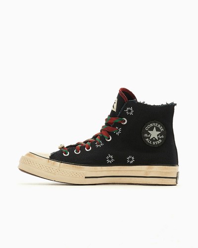 Converse Unisex Barriers x Chuck 70 High 'The North Star Black/Fiery Red/Antique - Picture 2 of 9