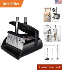 2024 New Design Dustpan and Broom Set with Built-in Scraper for Home Use