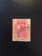 Jamaica Stamp Arawak Woman Making Cassava 1d 1921