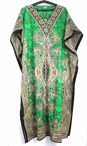 Long Kaftan Dress Hippy Boho Maxi Women Polyester Caftan Tunic Dress Night Gown - Picture 5 of 39