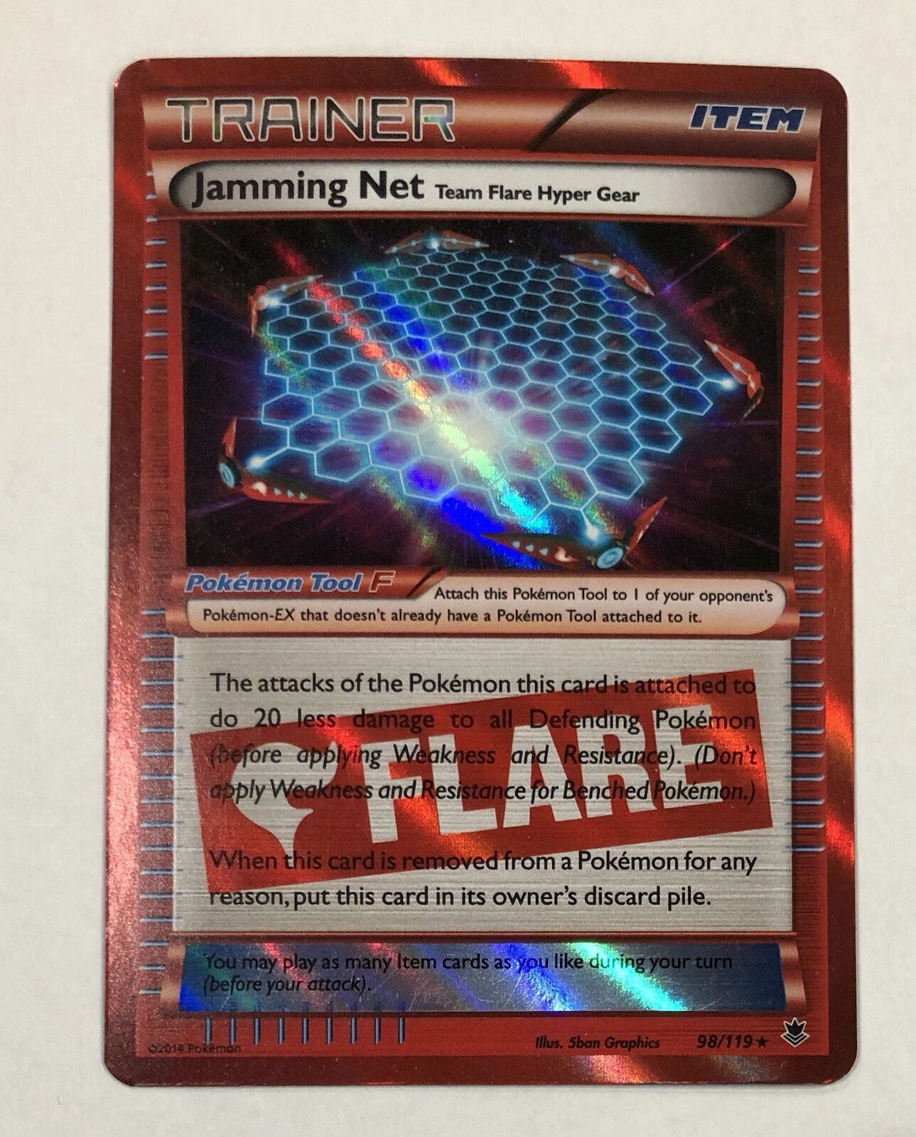 Pokemon TRAINER Card Jamming Net Phantom Forces 98/119 Holo Rare English LP