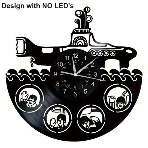 The Beatles Abbey Road Yellow Submarine Vinyl Schallplatte Wanduhr mit LED CD Kunst - Bild 9 von 12