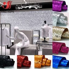 Self Adhesive Chunky Glitter PU Fabric Stairs Wallpaper Sticker Border Craft DIY