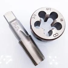 US Stock HSS 3/8-18 NPT Tap & 3/8-18 NPT Die Right Hand