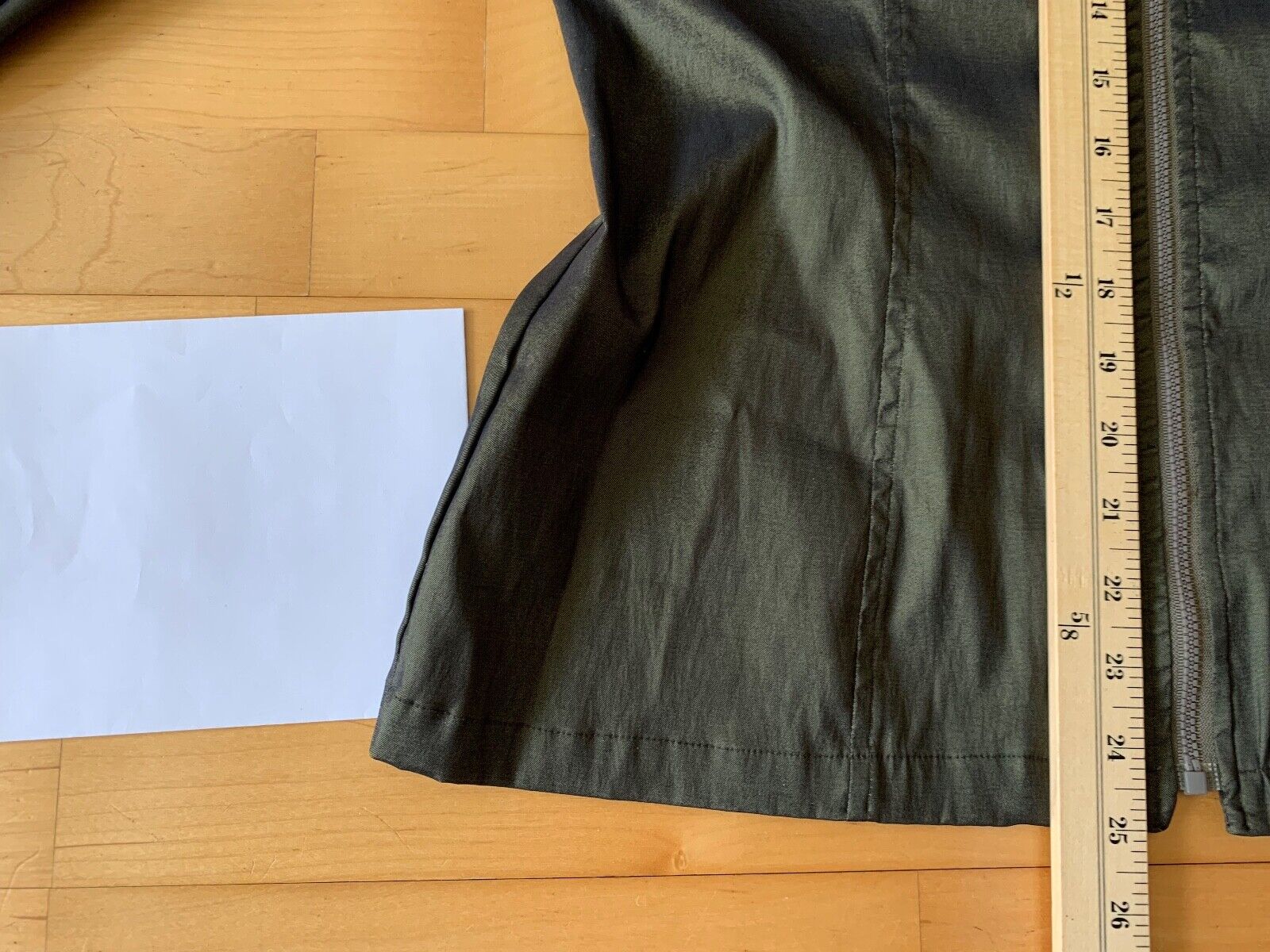 Women's fitted jacket zip dark green stretch vint… - image 6