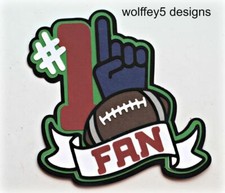 CRAFTECAFE FOOTBALL TITLE premade paper piecing scrapbook diecut piece page 3D