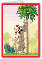 Christmas Palm Holiday Card - Funny 18 Cards & Envelopes on sale Christmas Palm Holiday Card - Funny 18 Cards & Envelopes on sale