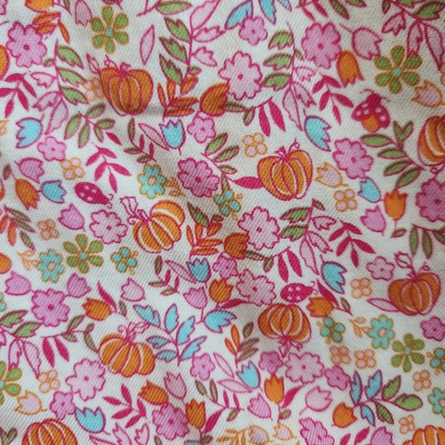 Lilly Pulitzer Corduroy Coat Girls 10 Brown Pink Quilted Pumpkin Floral Vintage - Picture 9 of 11