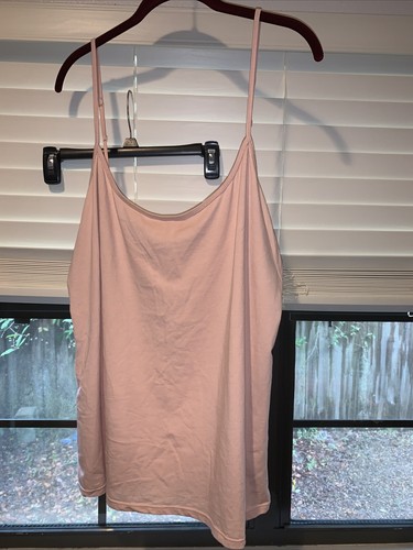 Old Navy Fitted Light Pink Camisole Tank Top Women's 2XL XXL Adjustable Strap