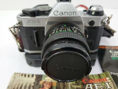Canon AE-1 Program 35mm SLR Camera with Auto winder canon FD 28mm