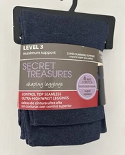 NEW Secret Treasures ANKLE Leggings S/M Control Top Level 3 Blue Shaping (Long)