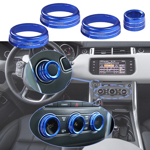 Air Conditioning Knob Cover Trim Blue For 14-17 Land Rover Range Rover Sport - Picture 3 of 6