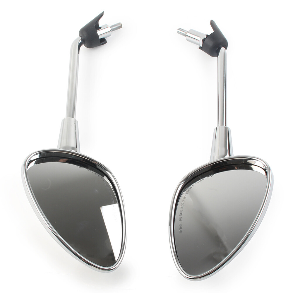 Rétroviseurs Moto Pour Vespa GT, GTS, GTV, Sprint, Primavera (50 à 300cc) - Noirs, Lentille Blanche, Réglables - 11