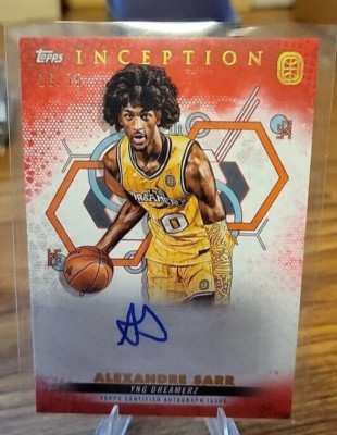 2022 Topps Inception Basketball Alexander Sarr Red 16/75 Auto #IA-AS2