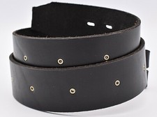 Vintage Leather Belt Size 36  Distressed Small Grommets Pattern JOED Urbina HTC