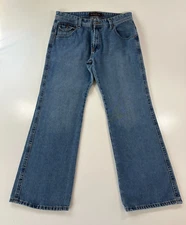 Bill Blass Men's Blue Wash Jeans Size 36x32 Relaxed Wide Leg Boot Cut