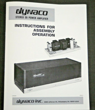Dynaco ST-35 stereo tube amplifier owner assembly manual reprint Dyna Dynakit 