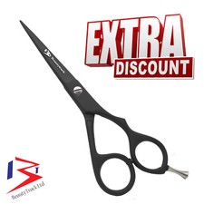 Black Hairdressing Scissors Barber Salon Hair Cutting Sharp Razor Edge Shears UK